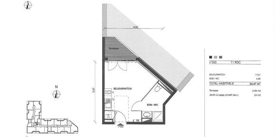 Location Appartement 1 pièce 22m² BISCARROSSE 40600 - Photo 3