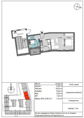 Wohnen im Neubau: 2-Zimmer mit Balkon und EBK im Zentrum-Ost - Photo 1