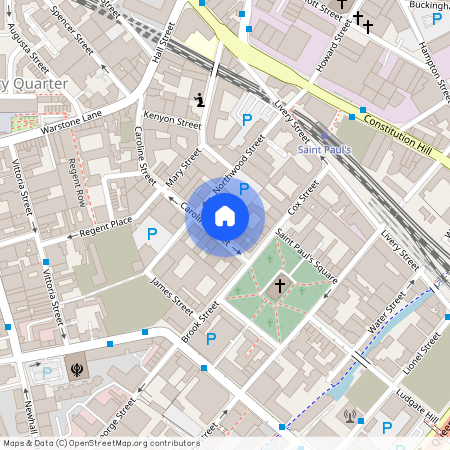 The Folium, Caroline Street, off St Pauls Square, B3