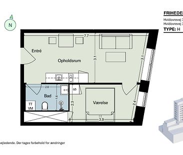 Regulær 2-vær. lejl. med flot udsigt og gode fælles faciliter - Foto 3