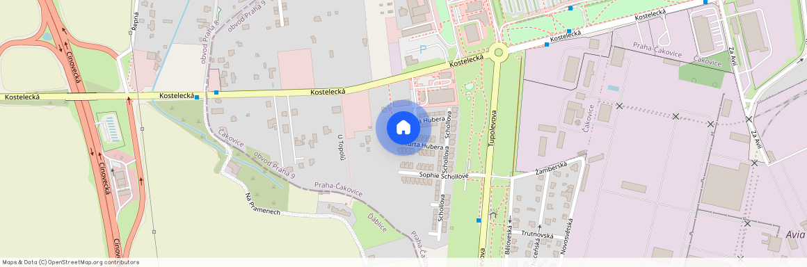 Čakovice, Kurta Hubera, Praha