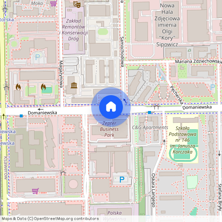 ul. Domaniewska, Ksawerów, Mokotów, Warszawa, mazowieckie