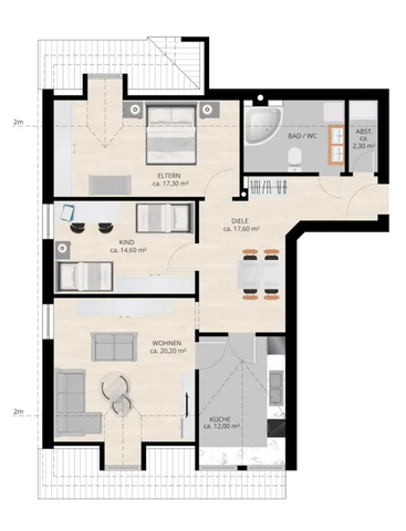 Große 3-Zimmer Wohnung mit Abstellraum - Photo 3