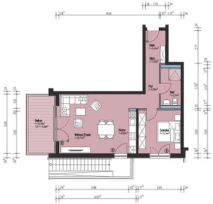 2 ZKB, Abstellraum, Balkon, in Dannstadt-Schauernheim - Foto 1