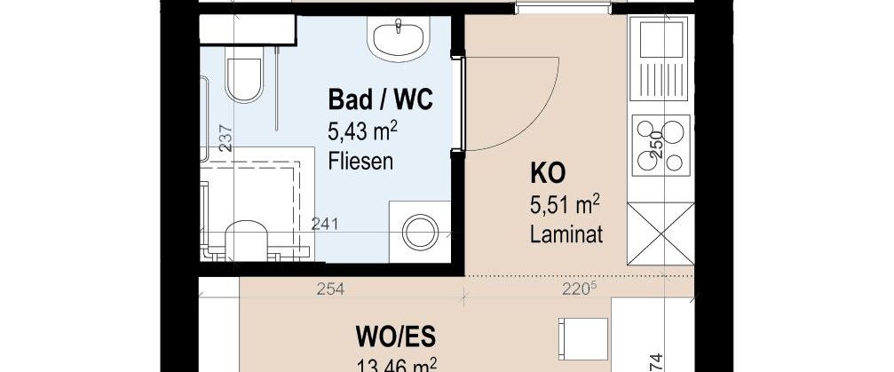 Betreutes Wohnen im Neubau - Moderne 40,28 m² Wohnung - Foto 1