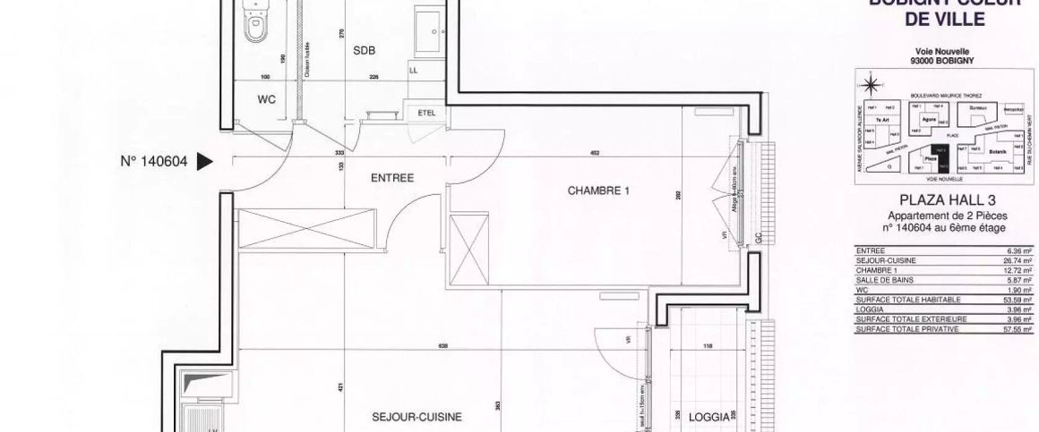 location Appartement T2 DE 53.8m² À BOBIGNY - Photo 1