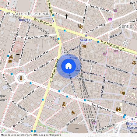 Rue Bachaumont et Rue Montmartre 75002 Paris (2e arrondissement)