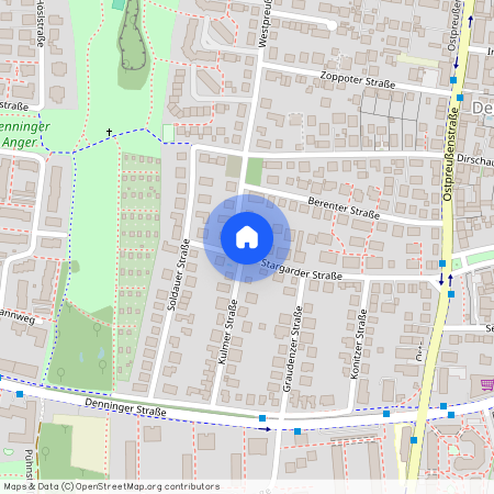 Stargarder Straße, 81927 München Bogenhausen ca. 4, 5 km east of Munich-center