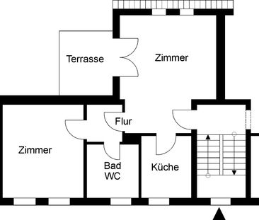 Ruhig gelegene 2-Zimmer-Wohnung im Grünen // Dachgeschoss links - Foto 2