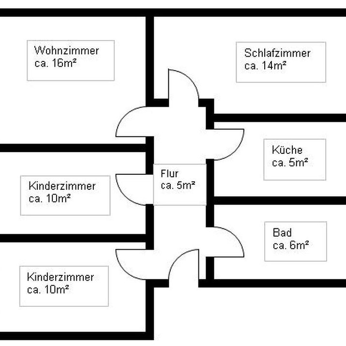 4 Raum-Wohnung - Foto 2