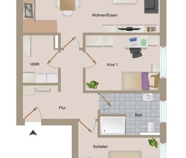 Erdgeschoss Wohnung mit Einbauküche,Klimaanlage und 2 Stellplätze - Photo 1