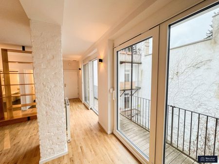 EINZIGARTIGE ALTBAUWOHUNG IM LOFT STIL - LICHTDURCHFLUTET - BALKON - EXKLUSIVE LAGE IM 7. WIENER GEMEINDEBEZIRK -INNENHOFLAGE - BARRIEREFREI MITTELS LIFT - Foto 2