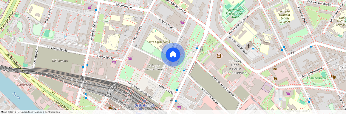 Straße der Pariser Kommune 17, 10243 Berlin OT Friedrichshain, Zur Karte