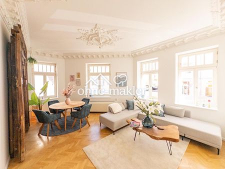 Wohnen auf Zeit: Möblierte Altbauwohnung in ruhiger Nebenstraße der Karli - Photo 2