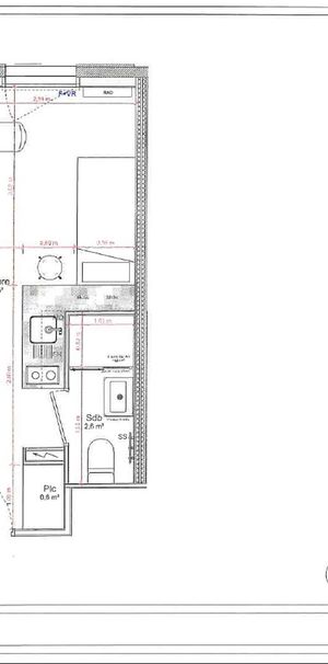 location Appartement T1 DE 19m² À BORDEAUX - Photo 2