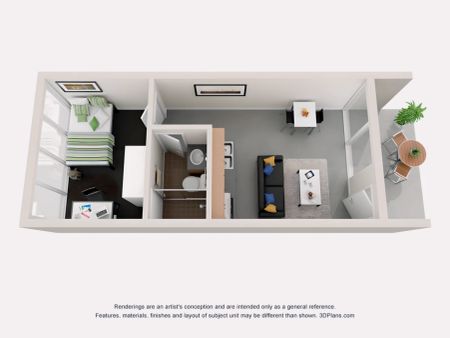 1 Bedroom Apartment (1 bathroom) - Photo 2