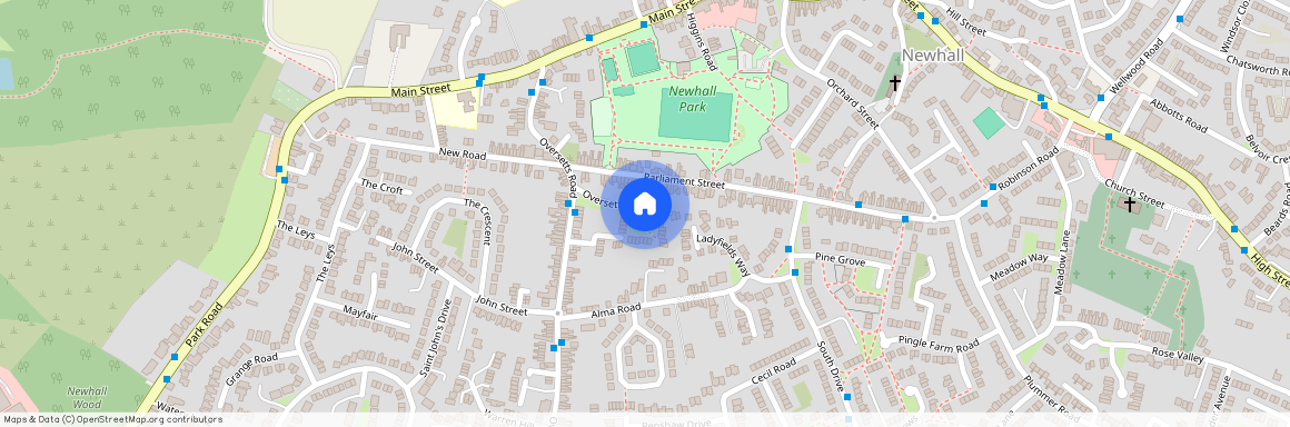 Oversetts Court, Swadlincote, Newhall, DE11