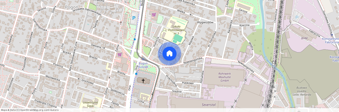 ul. Hutnicza, Pogoń, Sosnowiec, śląskie