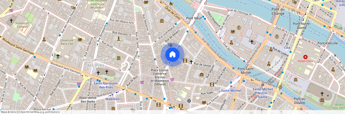 Rue Dauphine et Rue Christine 75006 Paris (6e arrondissement)