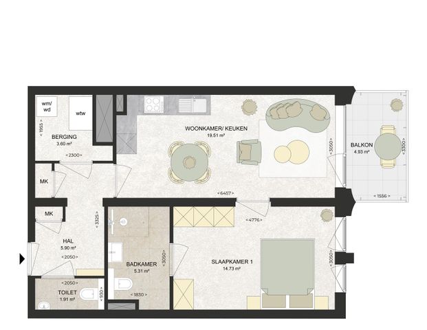 Appartement te huur: Kennedylaan 332 2035 TR Haarlem - Photo 1