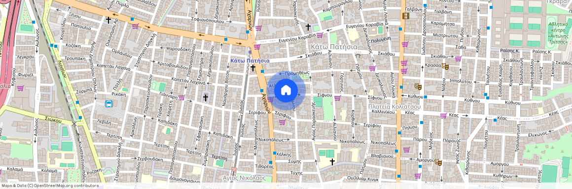 Σίφνου 45, 112 54 Αθήνα, Κάτω Πατήσια (Λεωφόρος Πατησίων - Λεωφόρος Αχαρνών)