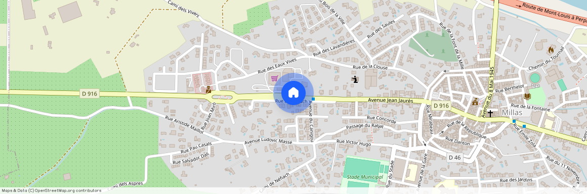 à, Location maison, Village, Millas