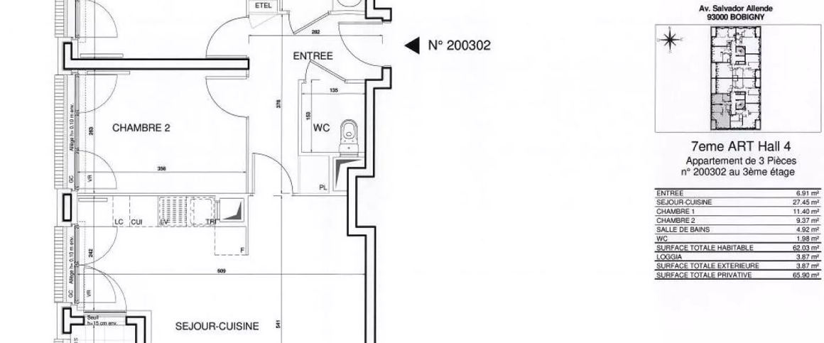 location Appartement T3 DE 60.8m² À BOBIGNY - Photo 1