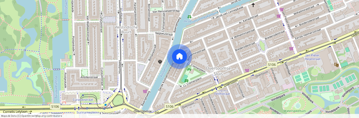 Overtoomse Sluis, 1054 TC, J.J. Cremerstraat, Amsterdam