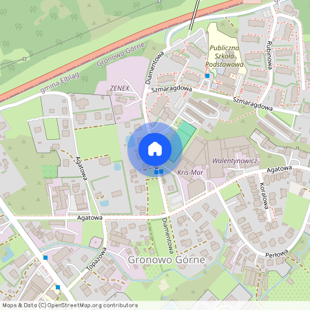 ul. Diamentowa, Gronowo Górne, Elbląg, elbląski, warmińsko-mazurskie