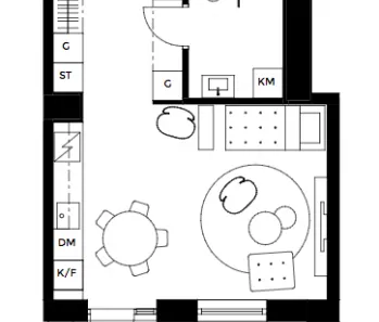 Newly built studio apt with balcony at Brommaplan for long term lease - Photo 1