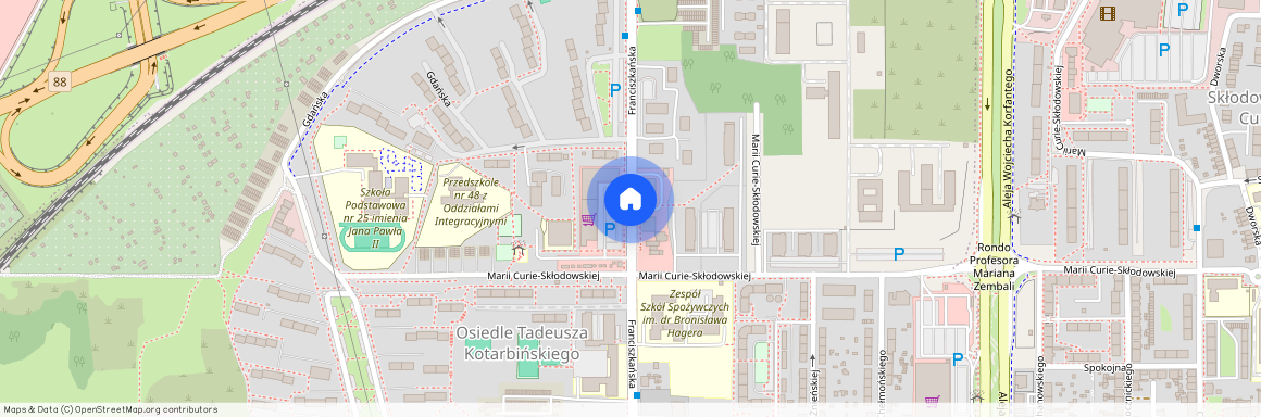 ul. Franciszkańska, Osiedle Tadeusza Kotarbińskiego, Zabrze, śląskie