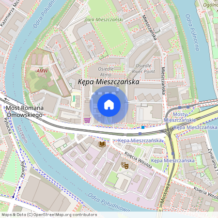 wyspa Kępa Mieszczańska, Nadodrze, Śródmieście, Wrocław, dolnośląskie