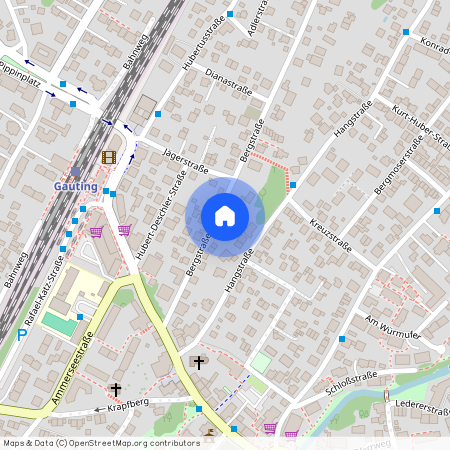 Obere Bergstraße, 82131 Stockdorf ca. 14, 2 km west of Munich-center