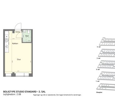 MØBLERET STUDIO PÅ AMAGERBRO MED FITNESS, TAGTERRASSE OG MEGET MERE! - Foto 5