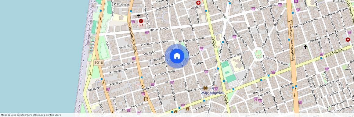 Παπακυριαζή 24, 546 45 Θεσσαλονίκη, Μαρτίου (Βούλγαρη - Ντεπώ - Μαρτίου)