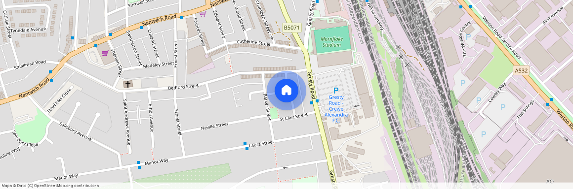 Dario Gradi Drive, Crewe, CW2 6GL, Crewe