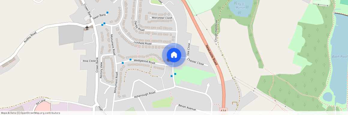 Chester Road, Talke, Stoke-on-Trent, Staffordshire, ST7
