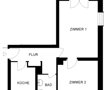 2-Zimmer-Wohnung mit Balkon im 1. Stock (ohne Aufzug) - Foto 3