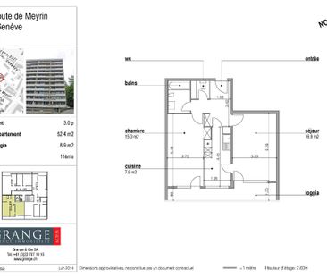 Appartement de 3 pièces à la Servette - Photo 1