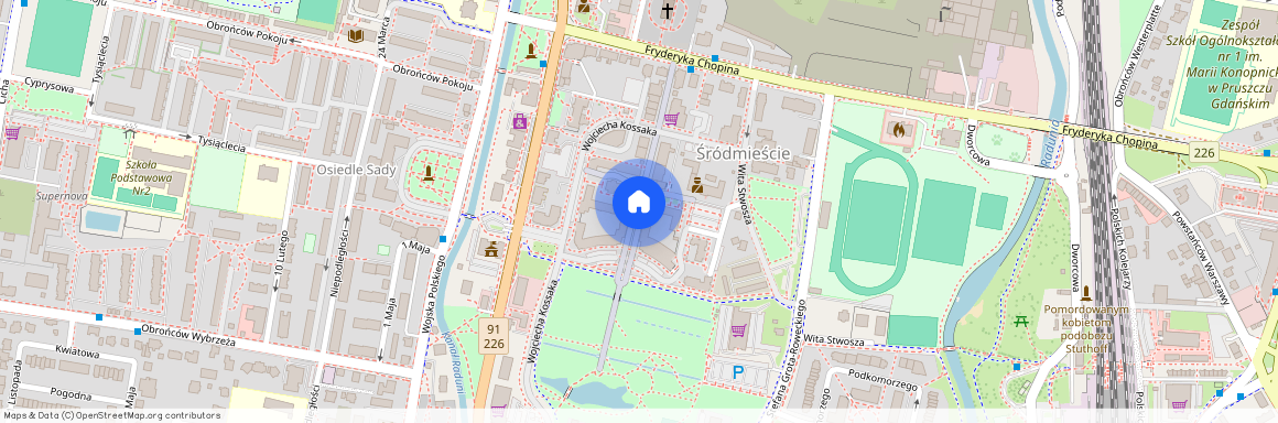 al. ks. Józefa Waląga, Pruszcz Gdański, gdański, pomorskie