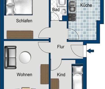 Platz für Home-Office oder Kind - 2,5 Zimmer zur freien Gestaltung - Photo 3