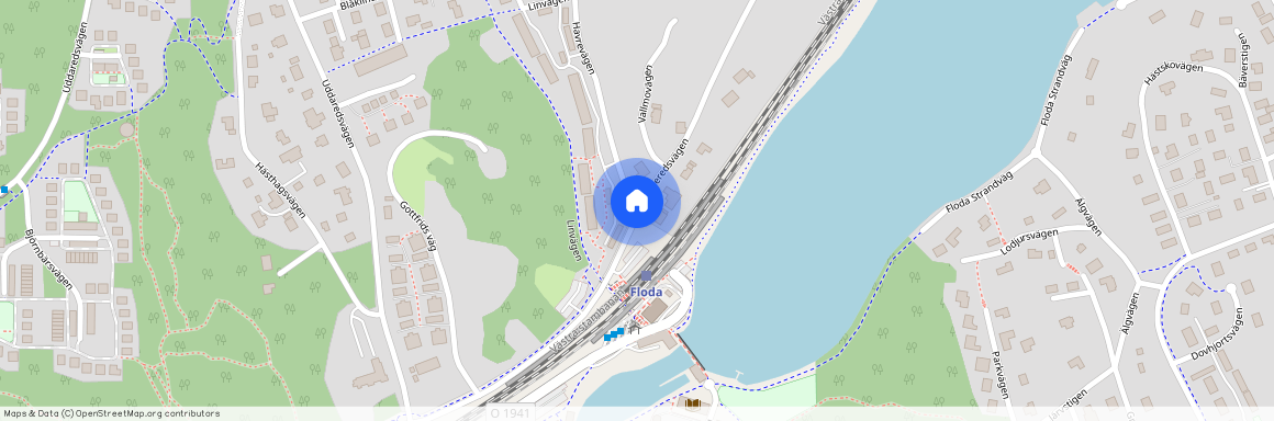 Drängseredsvägen, Floda