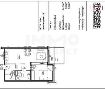 ERSTBEZUG: geförderte 2 Zimmer-Wohnung mit großem Balkon in zentral... - Photo 6
