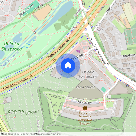 ul. Fort Służew, Stary Służew, Ursynów, Warszawa, mazowieckie