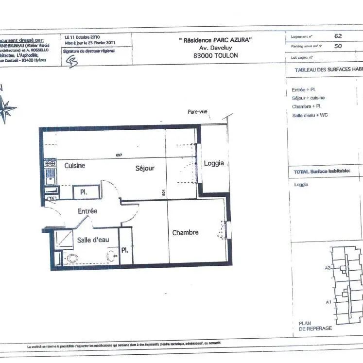 Appartement à louer 2 pièces 43.62m² - Photo 2
