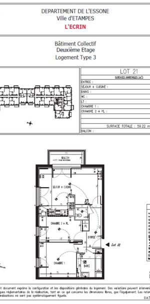 Appartement 3 pièces - Photo 2