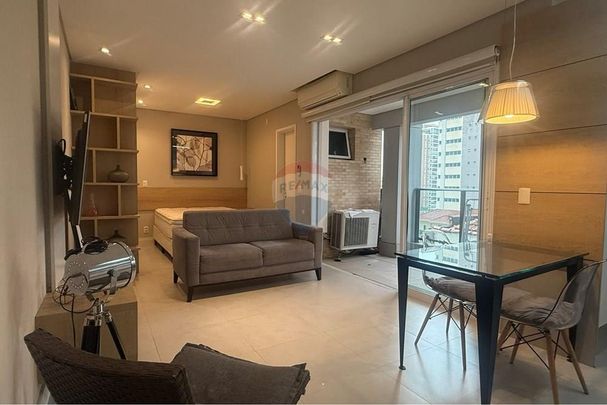 Studio mobiliado para locação no Bairro Paraíso - Rua Sampaio Viana - 39m2 com 1 vaga de garagem e lazer completo - Photo 1