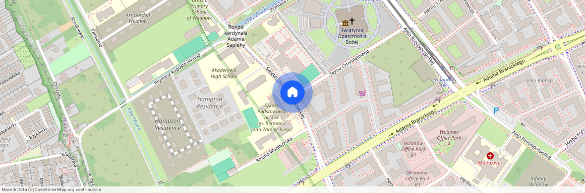 ul. św. Urszuli Ledóchowskiej, Błonia Wilanowskie, Wilanów, Warszawa, mazowieckie