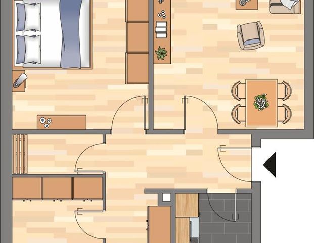 Demnächst frei! 3-Zimmer-Wohnung in Kiel - Photo 1