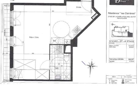 location Appartement T1 DE 38.9m² À PLAISIR - Photo 5